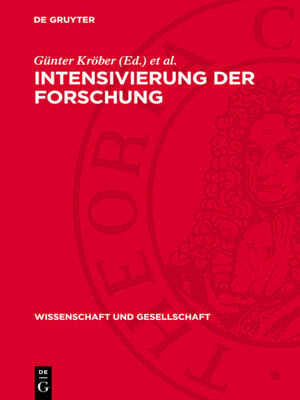 cover image of Intensivierung der Forschung